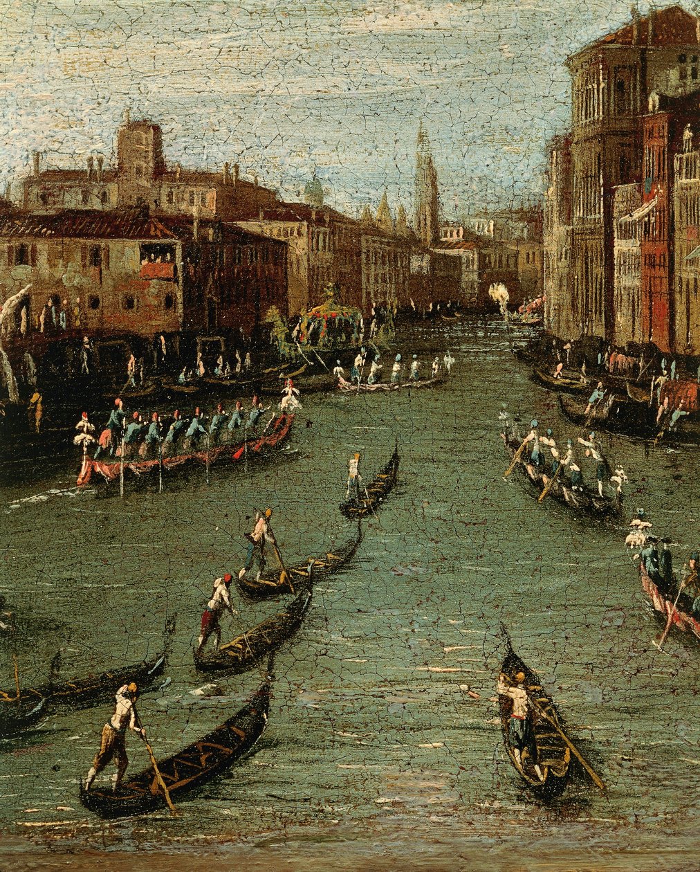 The Historical Regatta: Gondoler på Canal Grande av Antonio (studio of) Canaletto