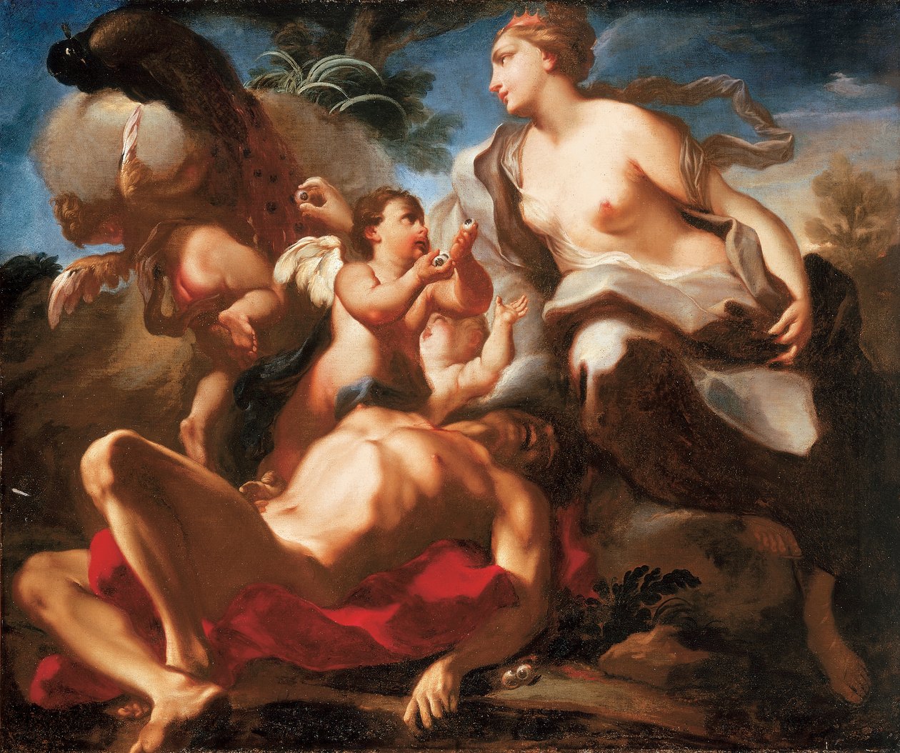 Juno och påfågeln av Antonio Balestra