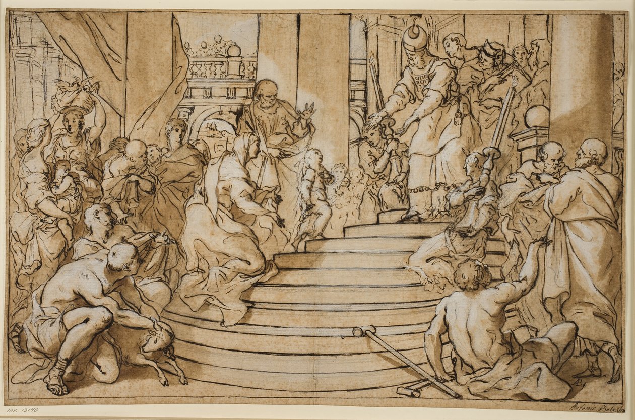 Presentationen av jungfrun i templet av Antonio Balestra