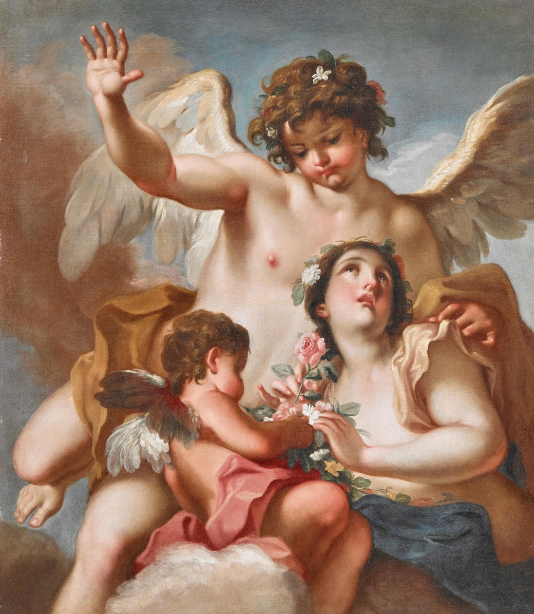 Zephyrus, Flora och Amor av Antonio Balestra
