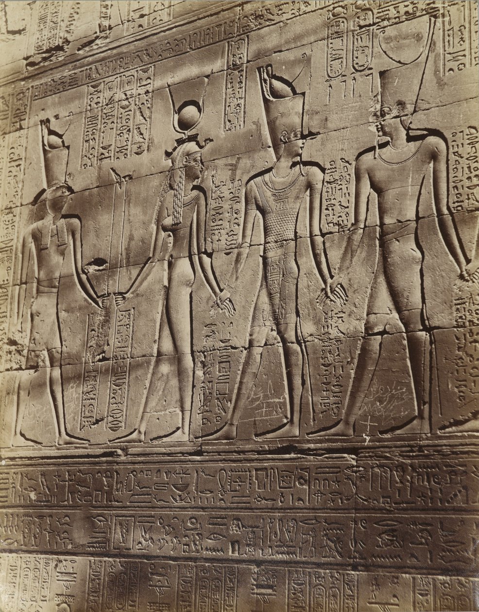 Basrelief från templet i Edfu av Antonio Beato