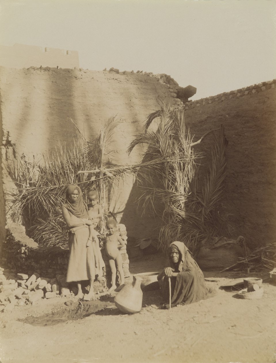 Berber Family, Egyptswed av Antonio Beato