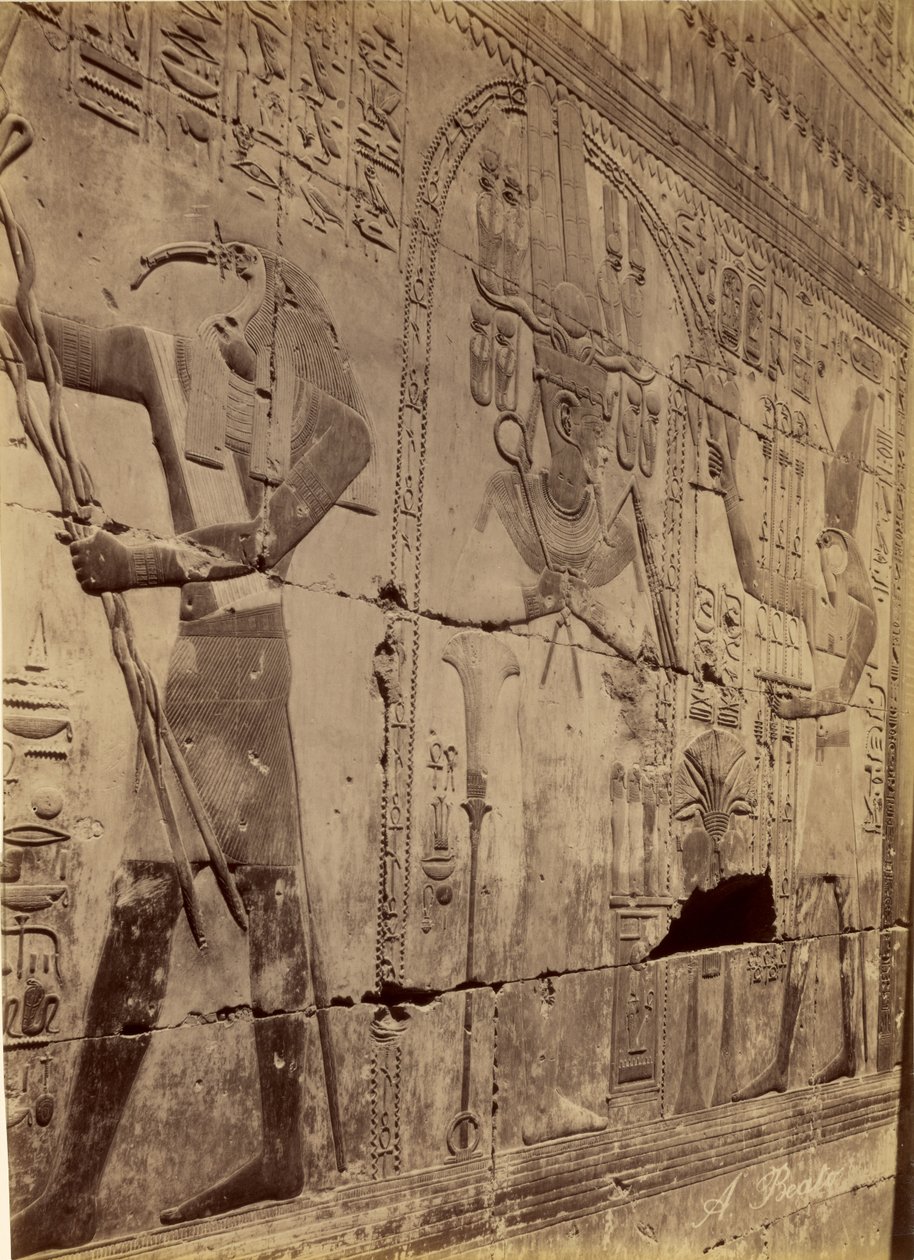 Relief av Seti I:s rening, Abydos av Antonio Beato