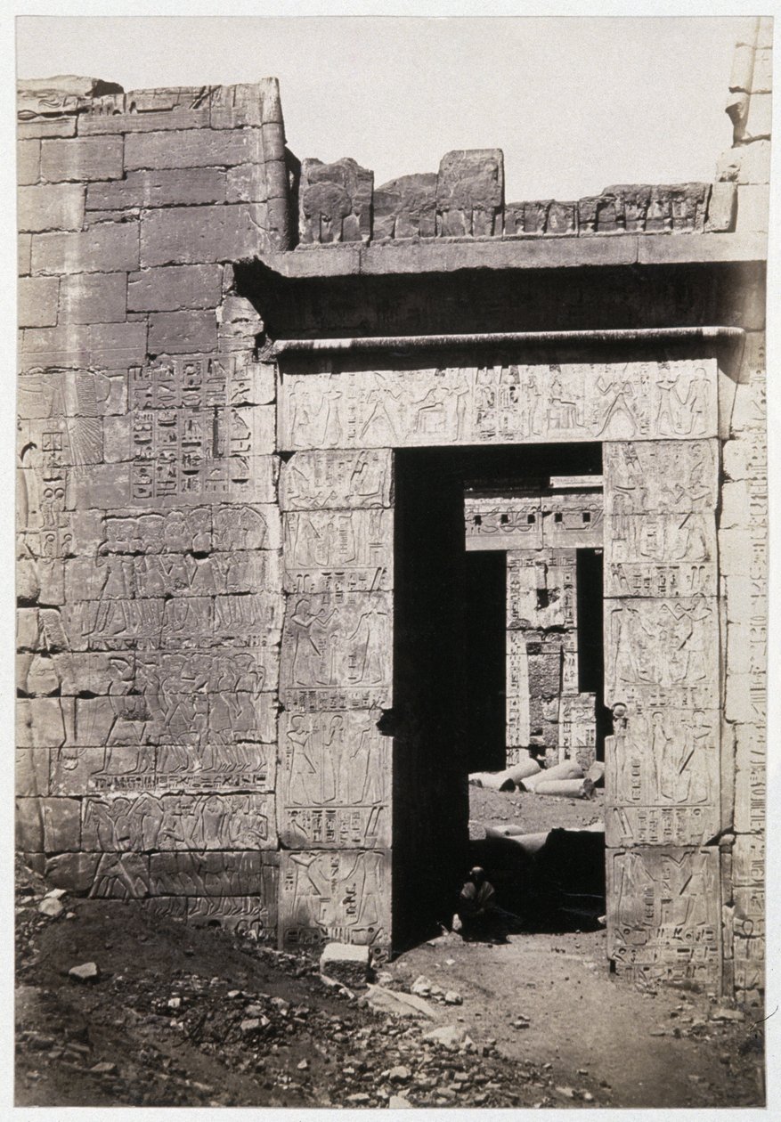 Ruinerna av Karnak, ca 1900 (foto) av Antonio Beato