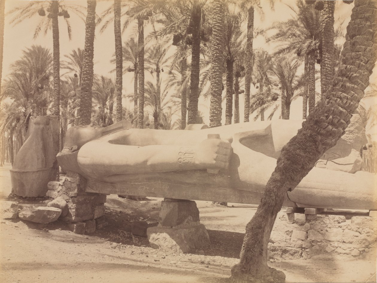 Staty av Ramses i Saqqara av Antonio Beato
