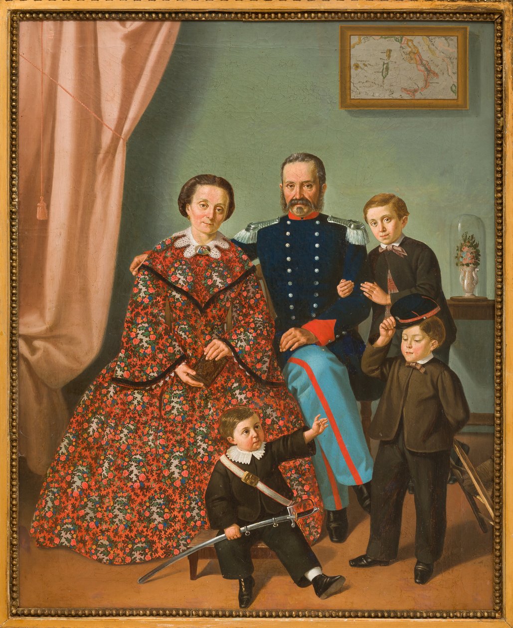 Familj (oljemålning på duk) av Antonio Boldini