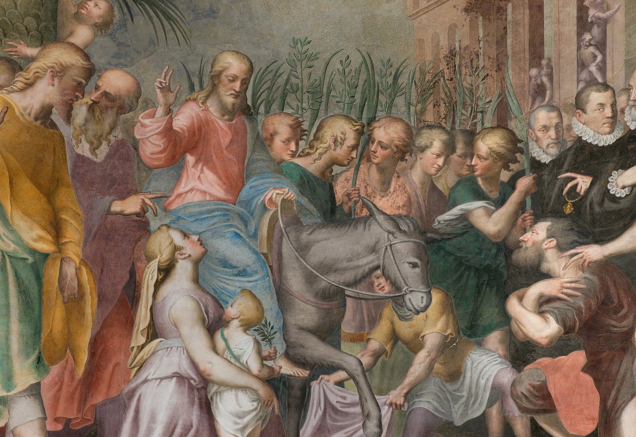 Apsid, Antonio Campi, Jesu intåg till Jerusalem 1582-84, Detalj av Antonio Campi