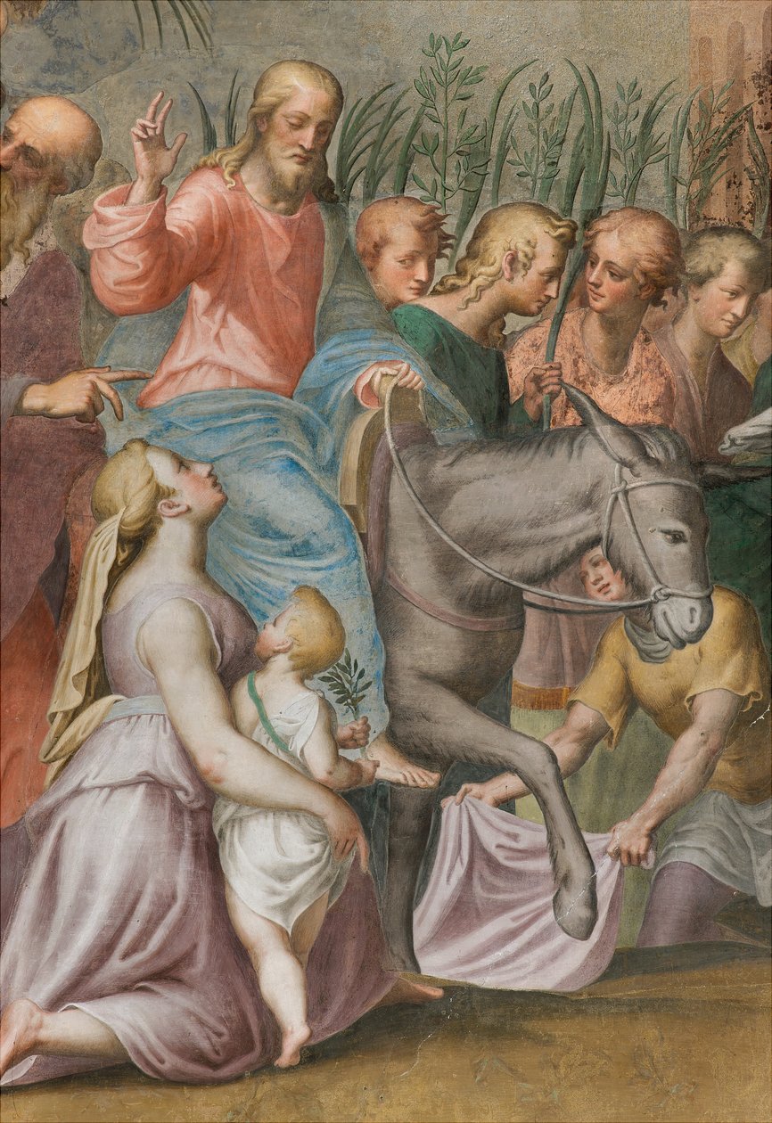 Apsid, Antonio Campi, Jesu intåg till Jerusalem 1582-84, Detalj av Antonio Campi