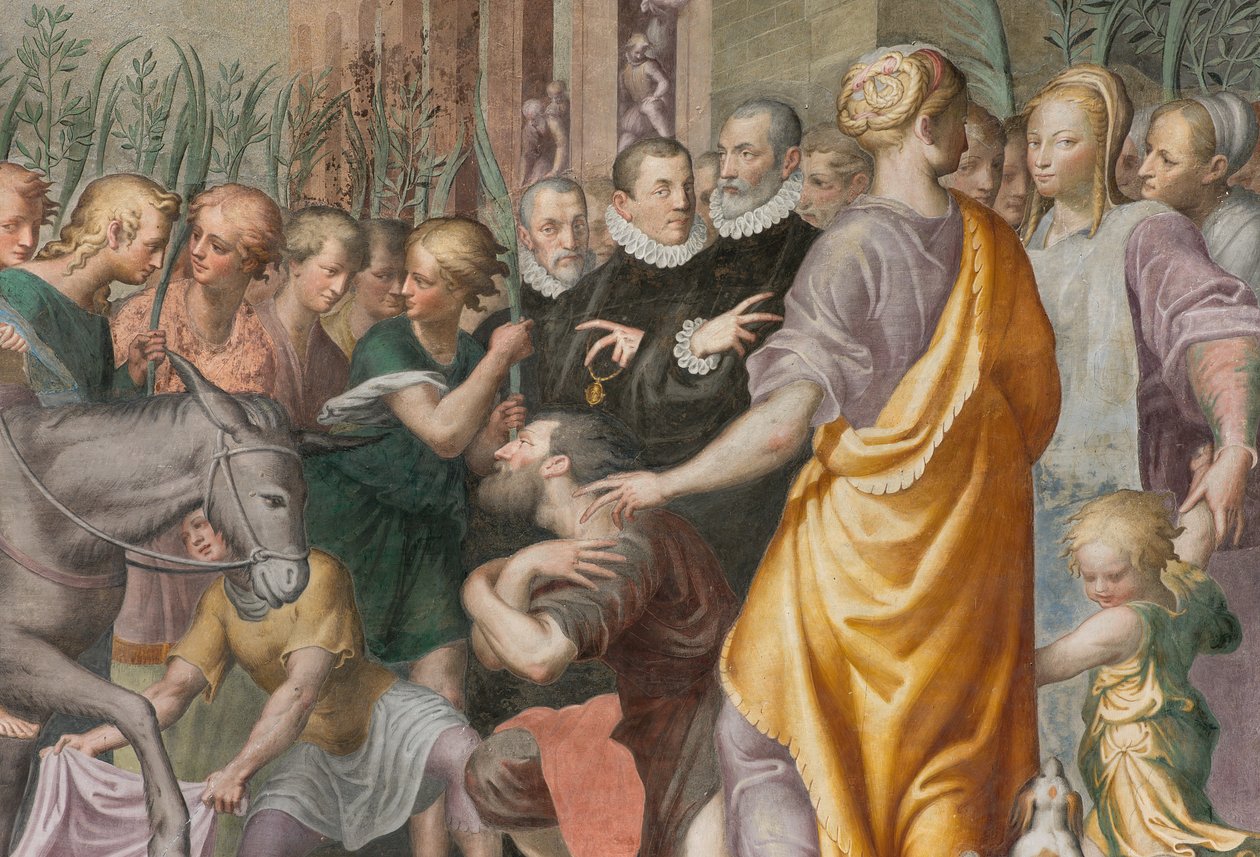Apsid, Antonio Campi, Jesu intåg till Jerusalem 1582-84, Detalj av Antonio Campi