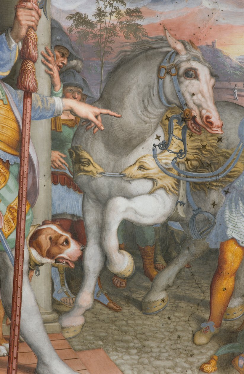 Apse, Antonio Campi, Jesu möte med centurionen Cornelius 1582-84, detalj av Antonio Campi