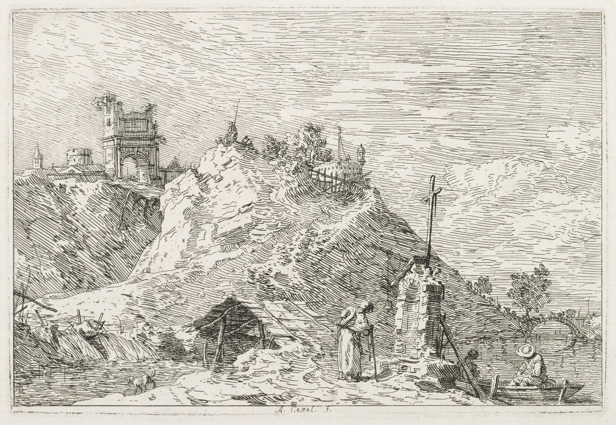Visningar: En pilgrim vid bön av Antonio Canaletto