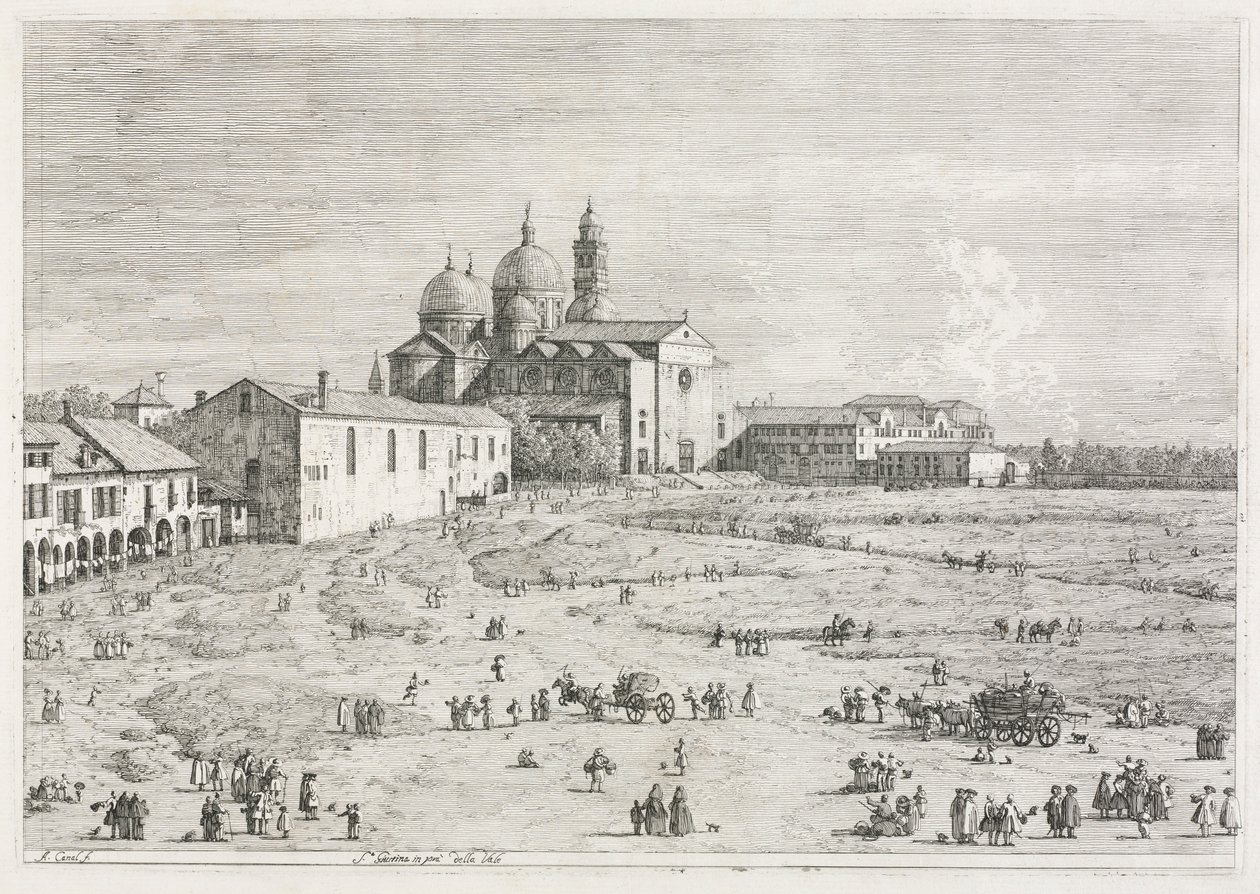 Utsikt: Church of Saint Justina i Prà della Valle, Padua, 1735-1746. av Giovanni Antonio Canal