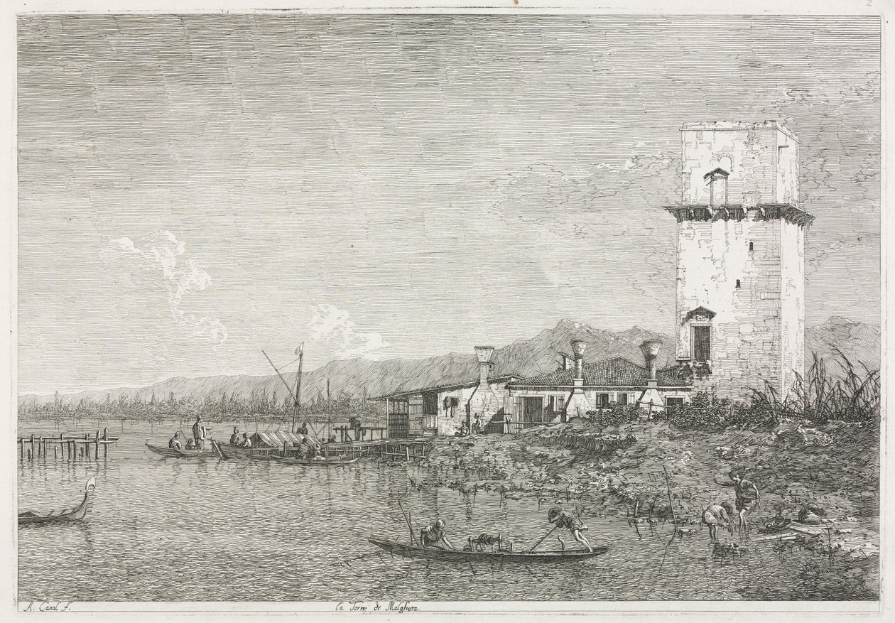 Utsikt: Tornet i Malghera av Antonio Canaletto