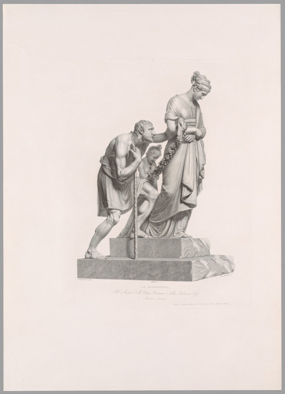 Välgörenhet, från Oeuvre de Canova av Antonio Canova