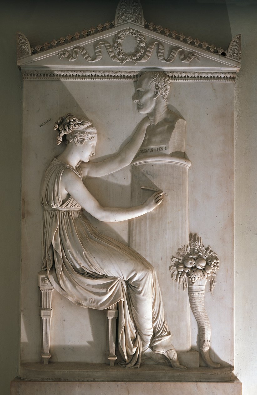 Ottavio Trentos gravstele av Antonio Canova (1757-1822), marmor, San Pietro-klostret i Vicenza, Veneto av Antonio Canova