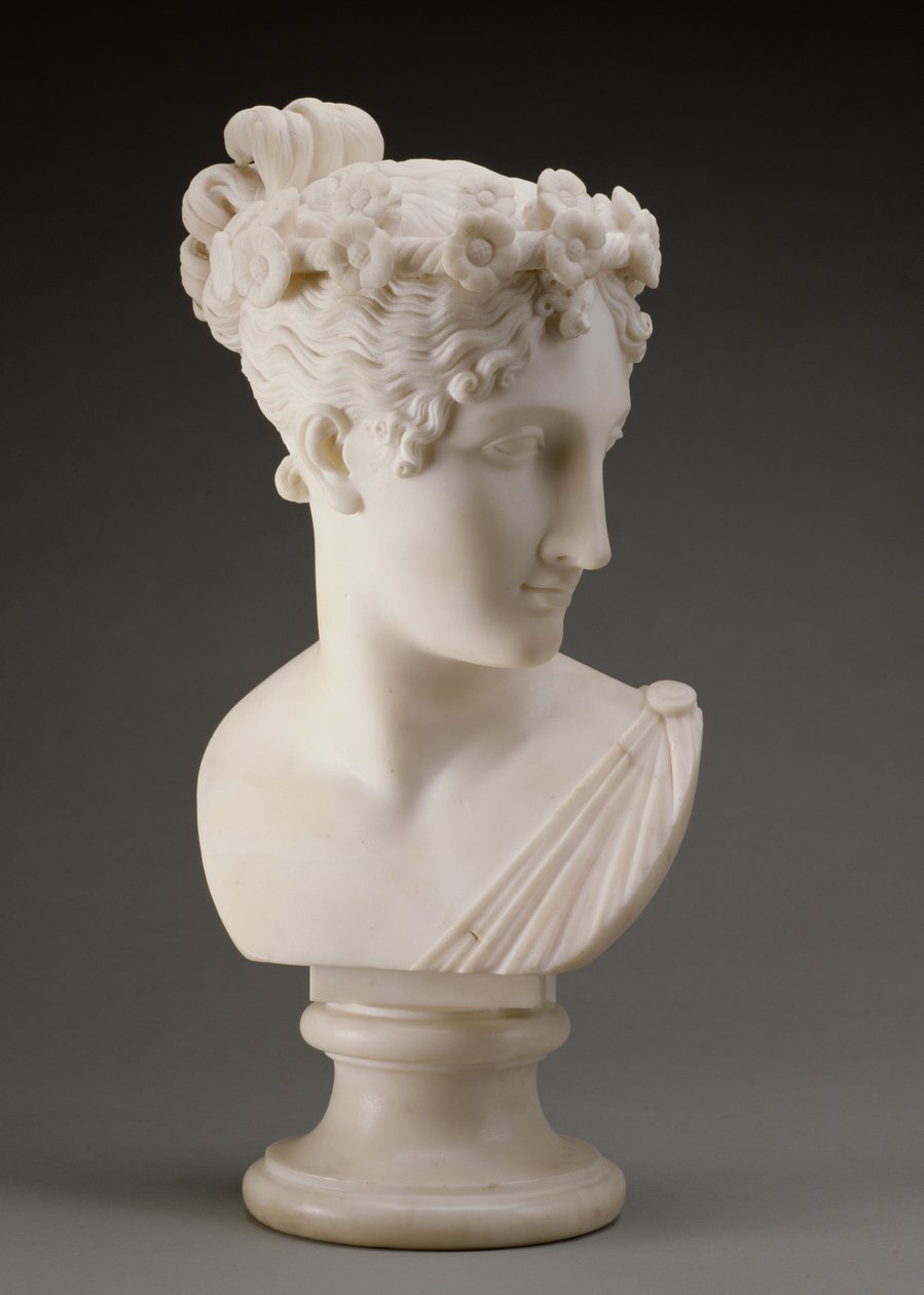 Dansarens huvud, 1820 (marmor) av Antonio Canova
