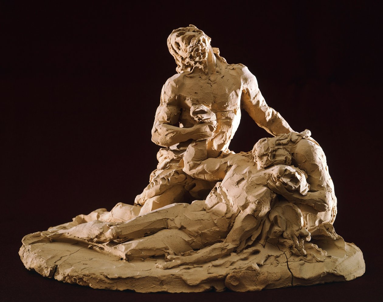 Lamentation of Christ av Antonio Canova (1757-1822), modell i lera, detalj av Antonio Canova