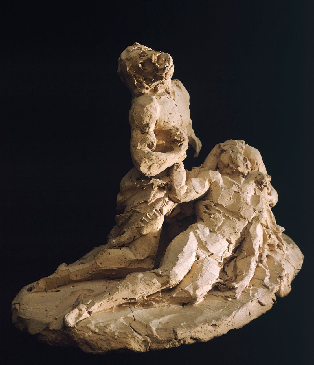 Lamentation of Christ av Antonio Canova (1757-1822), modell i lera, detalj av Antonio Canova