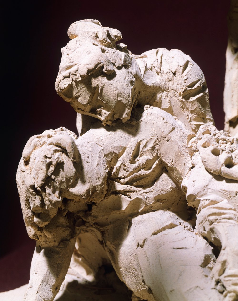 Lamentation of Christ av Antonio Canova (1757-1822), modell i lera, detalj av Antonio Canova