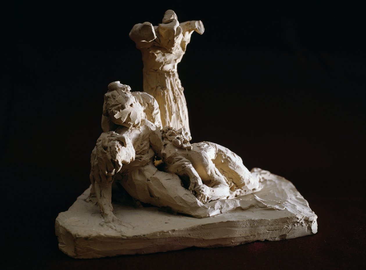 Kristi klagan, terrakottaskiss av Antonio Canova (1757-1822), Possagno, Veneto, Italien av Antonio Canova