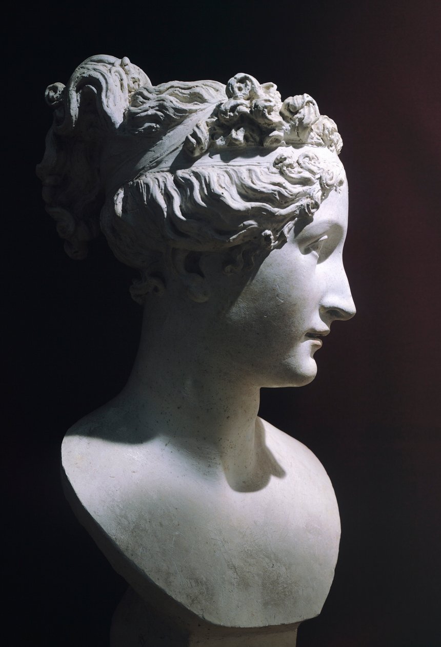 Paolina Borghese som Venus Victrix, av Antonio Canova (1757-1822), vit marmor av Antonio Canova