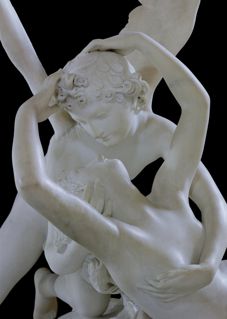Psyche Återupplivad av Kiss of Cupid-marmordetaljen från 123192 av Antonio Canova