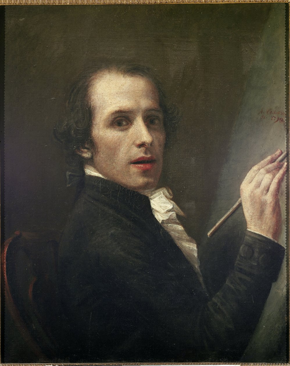 Självporträtt (olja på duk av Antonio Canova