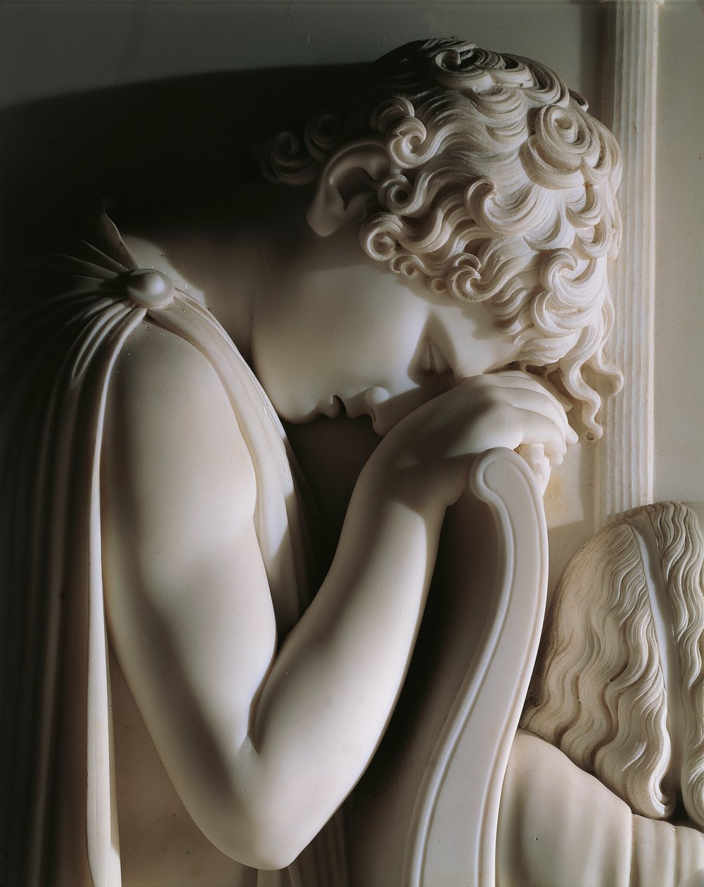 Grevinnans sorg av Haro, av Antonio Canova (1757-1822), marmorrelief av Antonio Canova
