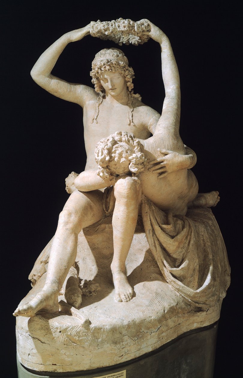Venus kröner kärlek av Antonio Canova (1757-1822), gipsmodell av Antonio Canova