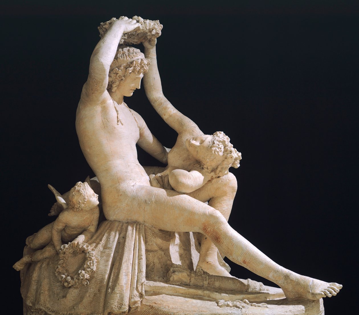 Venus kröner kärlek av Antonio Canova (1757-1822), gipsmodell av Antonio Canova