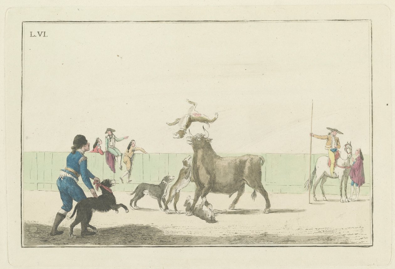 Tavla VI, från serien Collection of the Main Actions in a Bullfight av Antonio Carnicero