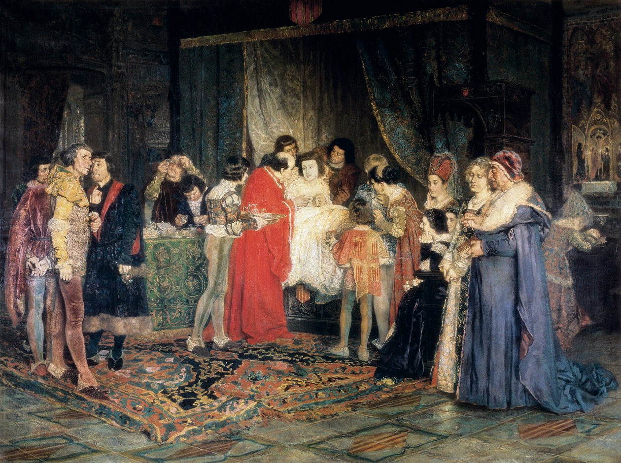 Ferdinand I:s död, målning av Antoni Casanova i Estorach av Antonio Casanova y Estorach