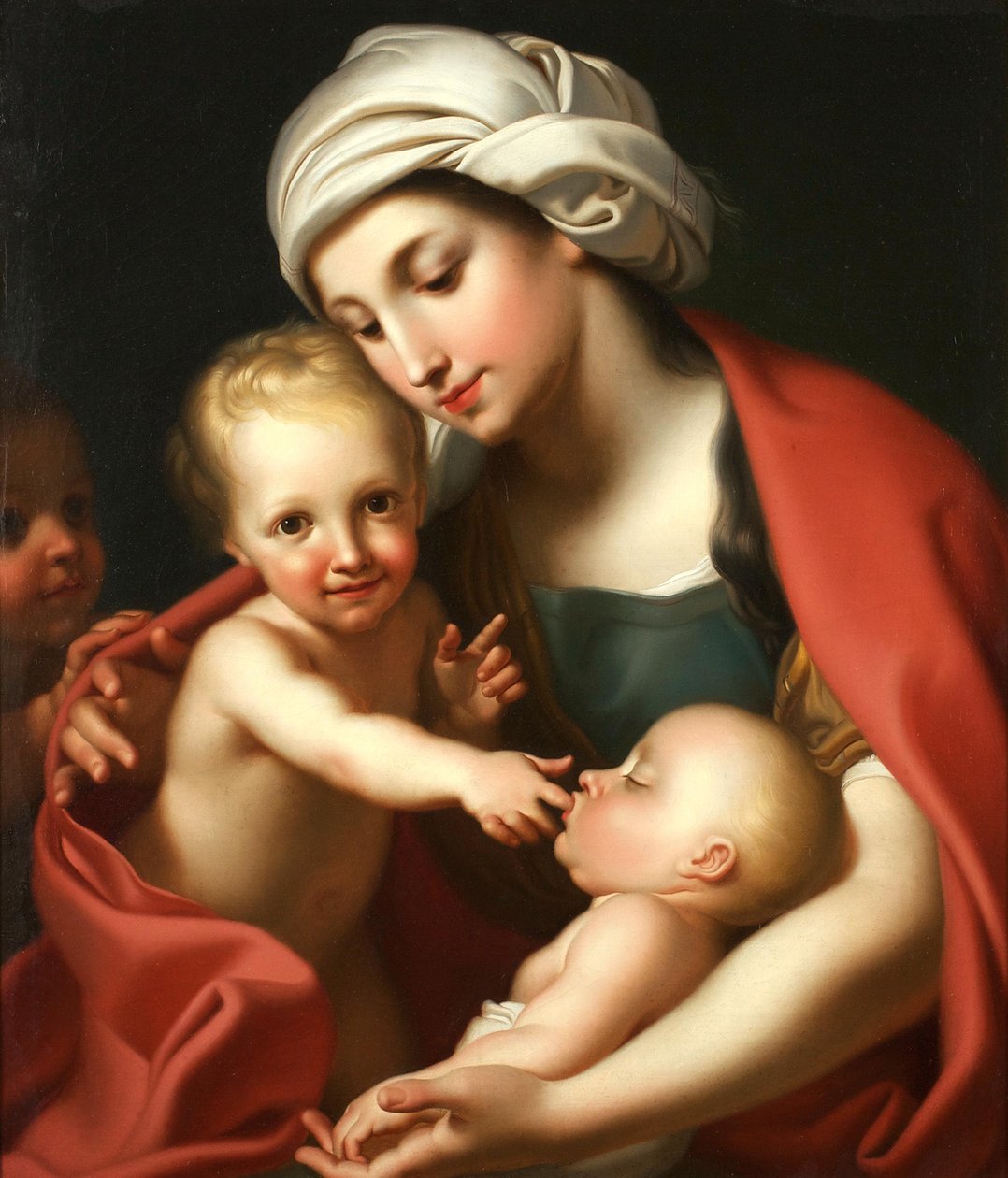 Caritas med tre barn av Antonio Cavalucci