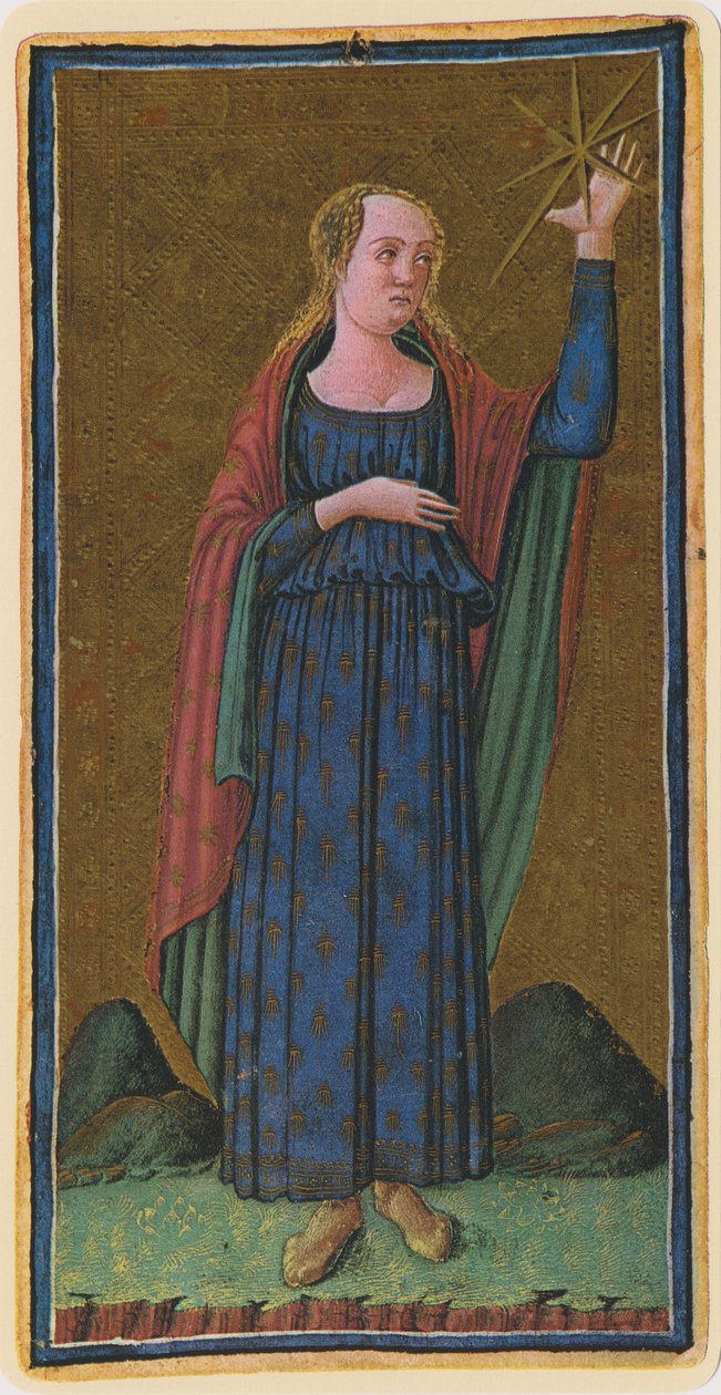 Stjärnan, faksimil av ett tarotkort från 