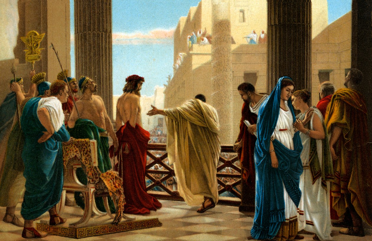 Ecce Homo, efter målning av Antonio Ciseri -Bibel av Antonio Ciseri