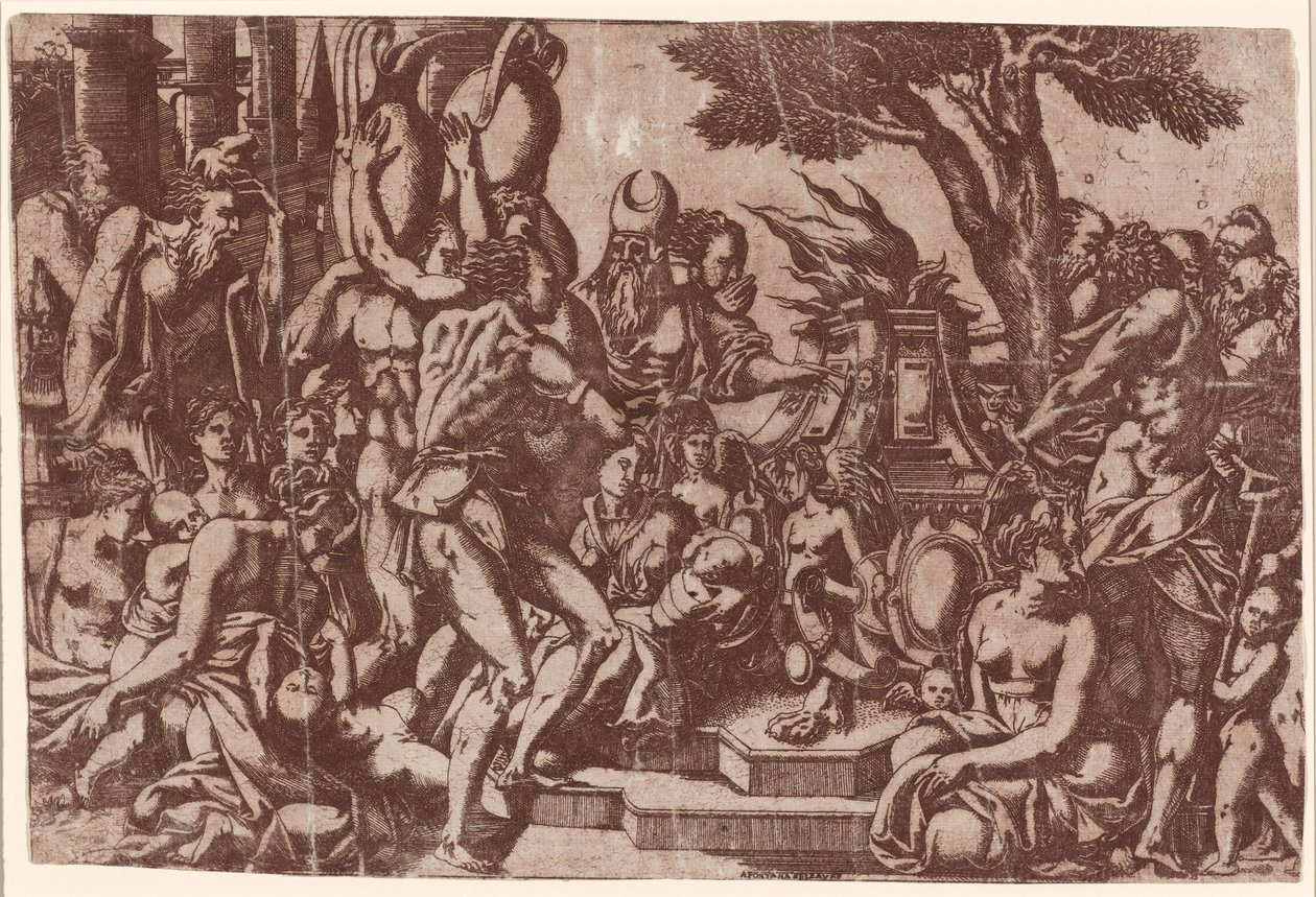 Offer till Priapus av Antonio Fantuzzi after Rosso Fiorentino