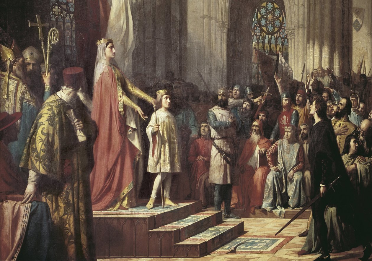 Maria de Molina presenterar sin son till Valladolid Cortes. 1863 (olja på duk) av Antonio Gisbert