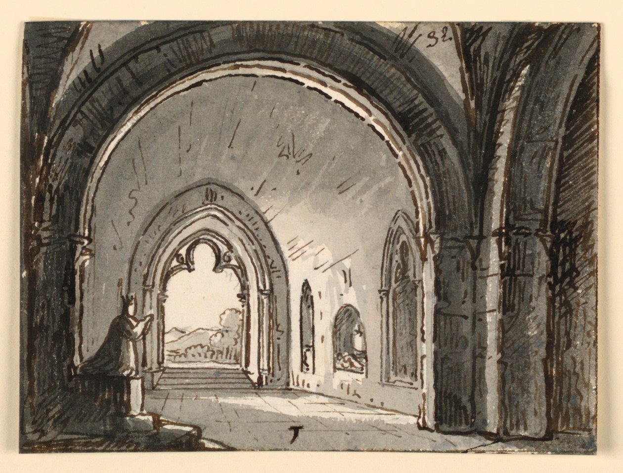 Interiör av kyrkan nära Faenza av Antonio Giuseppe Basoli
