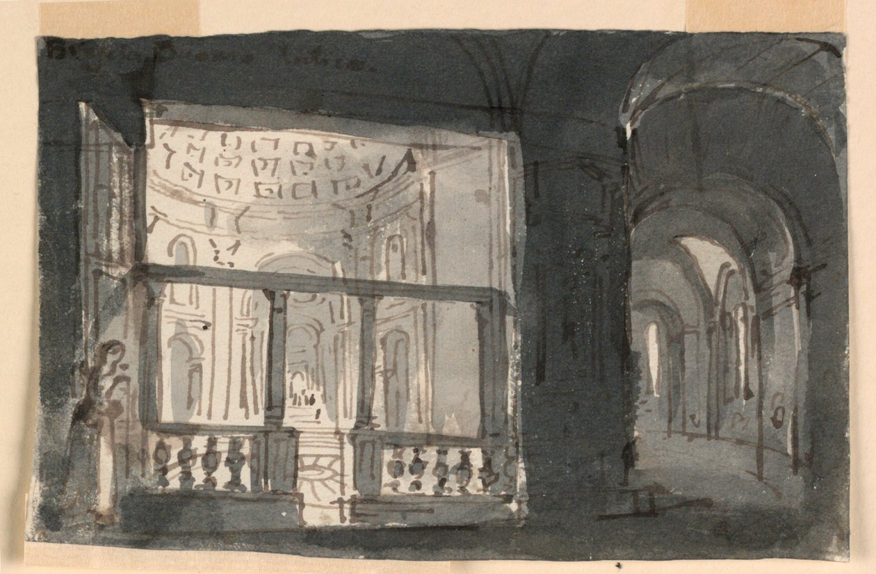 Gamla katedralen i Brescia av Antonio Giuseppe Basoli