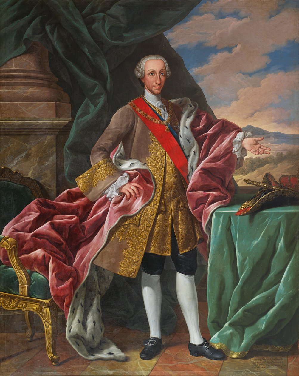 Porträtt av kung Karl III av Spanien av Antonio Gonzalez Ruiz