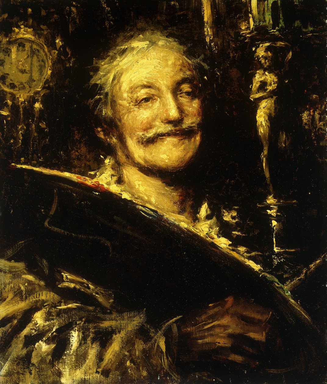 Ett självporträtt, av Antonio Mancini