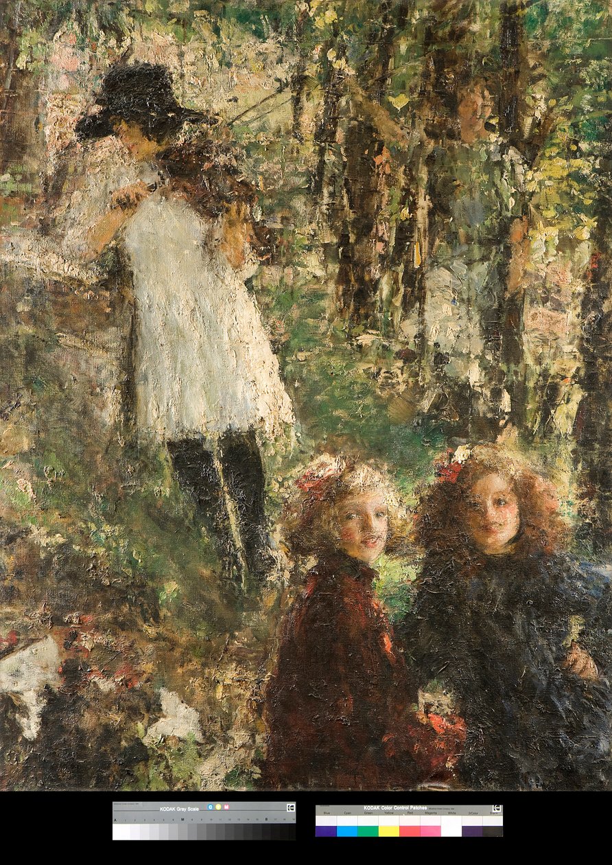 Reflektioner (reflektioner) Målning av Antonio Mancini (1852-1930) 1920 Privat samling av Antonio Mancini