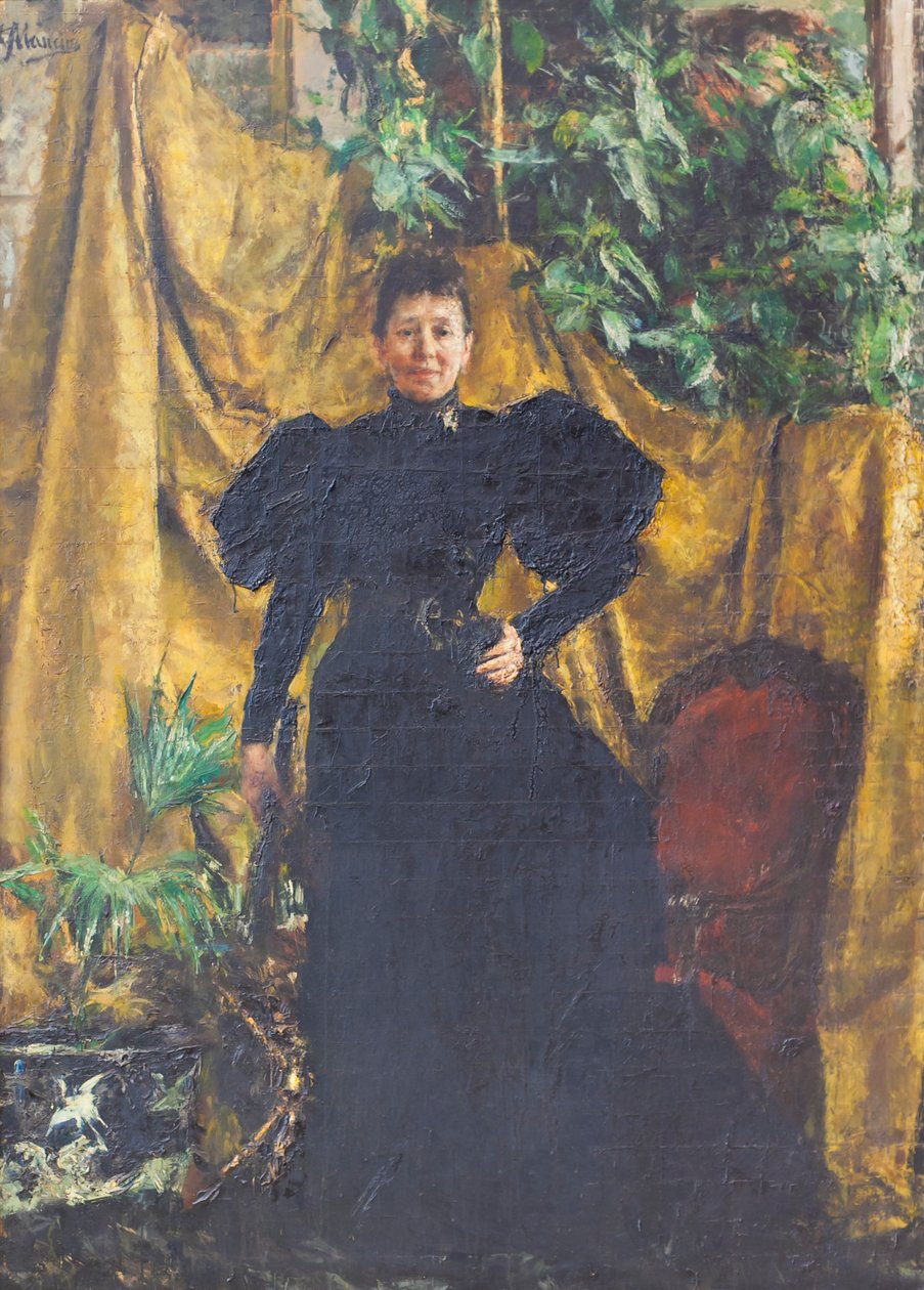 Porträtt av fru Pantaleoni av Antonio Mancini
