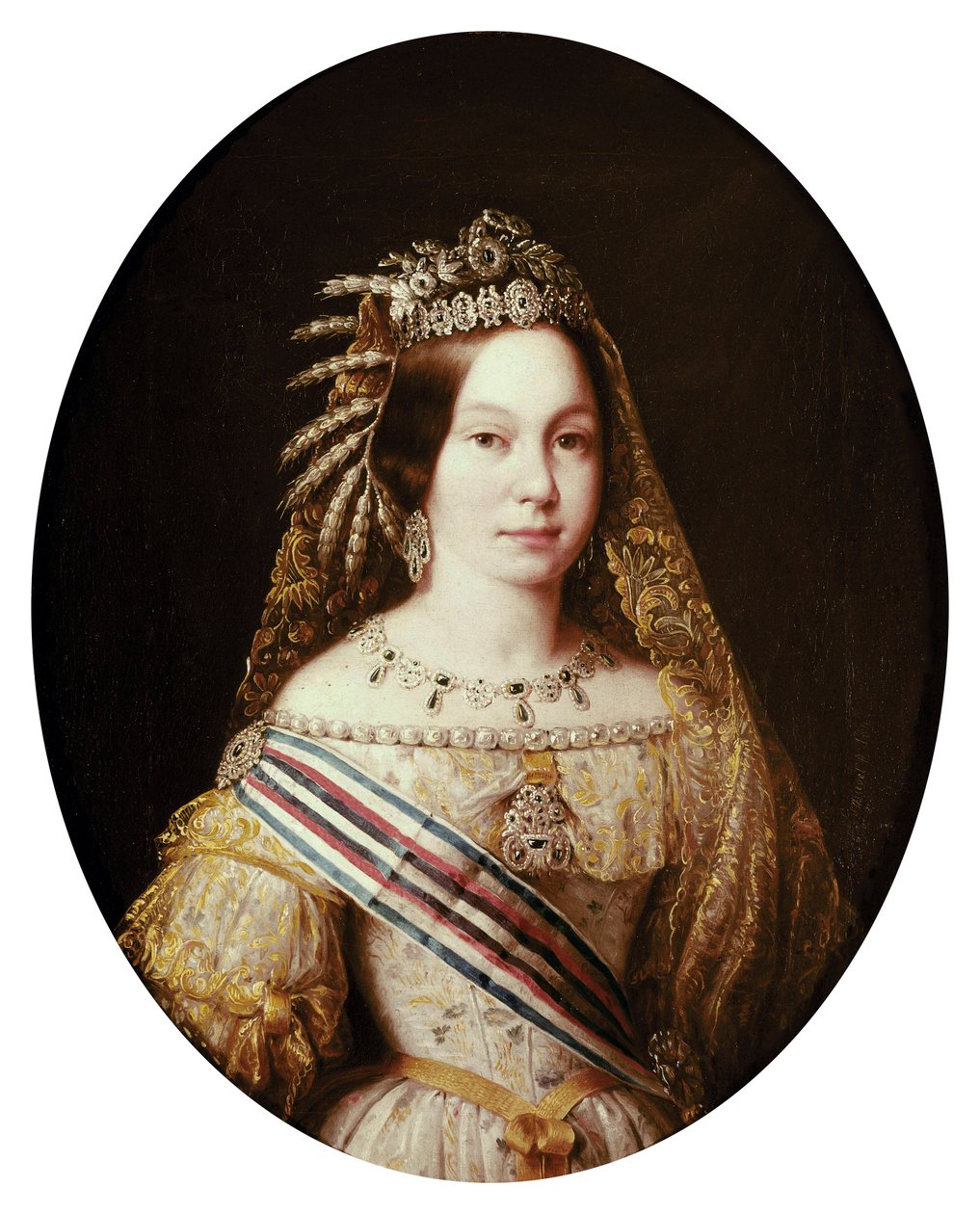 Porträtt av Isabella II drottning av Spanien av Antonio María Esquivel y Suárez de Urbina