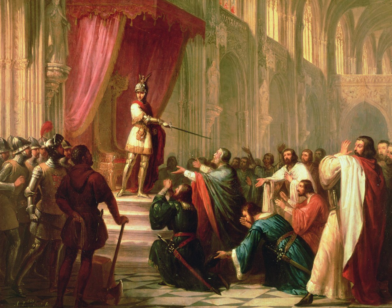 The Bell of Huesca (olja på duk) av Antonio María Esquivel y Suárez de Urbina