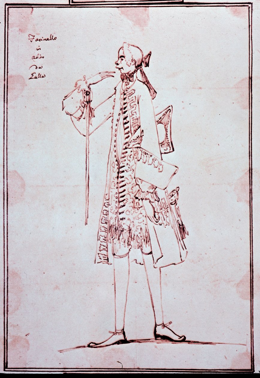 Porträtt av Carlo Broschi kallad Farinelli (1705-1782) Italiensk castrato (castrat) Tecknad av Anton Maria Zanetti (1680-1767). 1700-talet. Privat samling. av Antonio Maria Zanetti