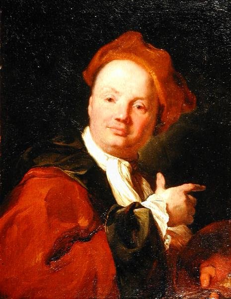 Självporträtt (olja på duk) av Antonio Marini