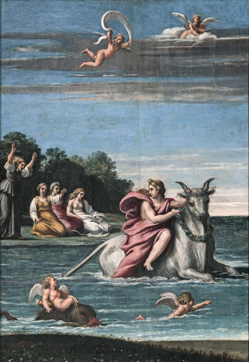 Europas våldtäkt, 1602-1605. av Antonio Marziale Carracci