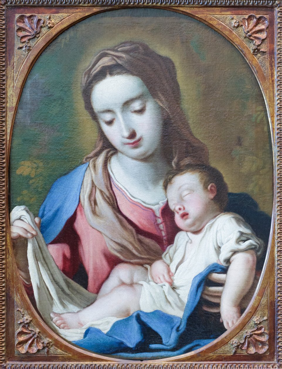 Madonna och barn, början av 1700-talet (olja på duk) av Antonio Paglia