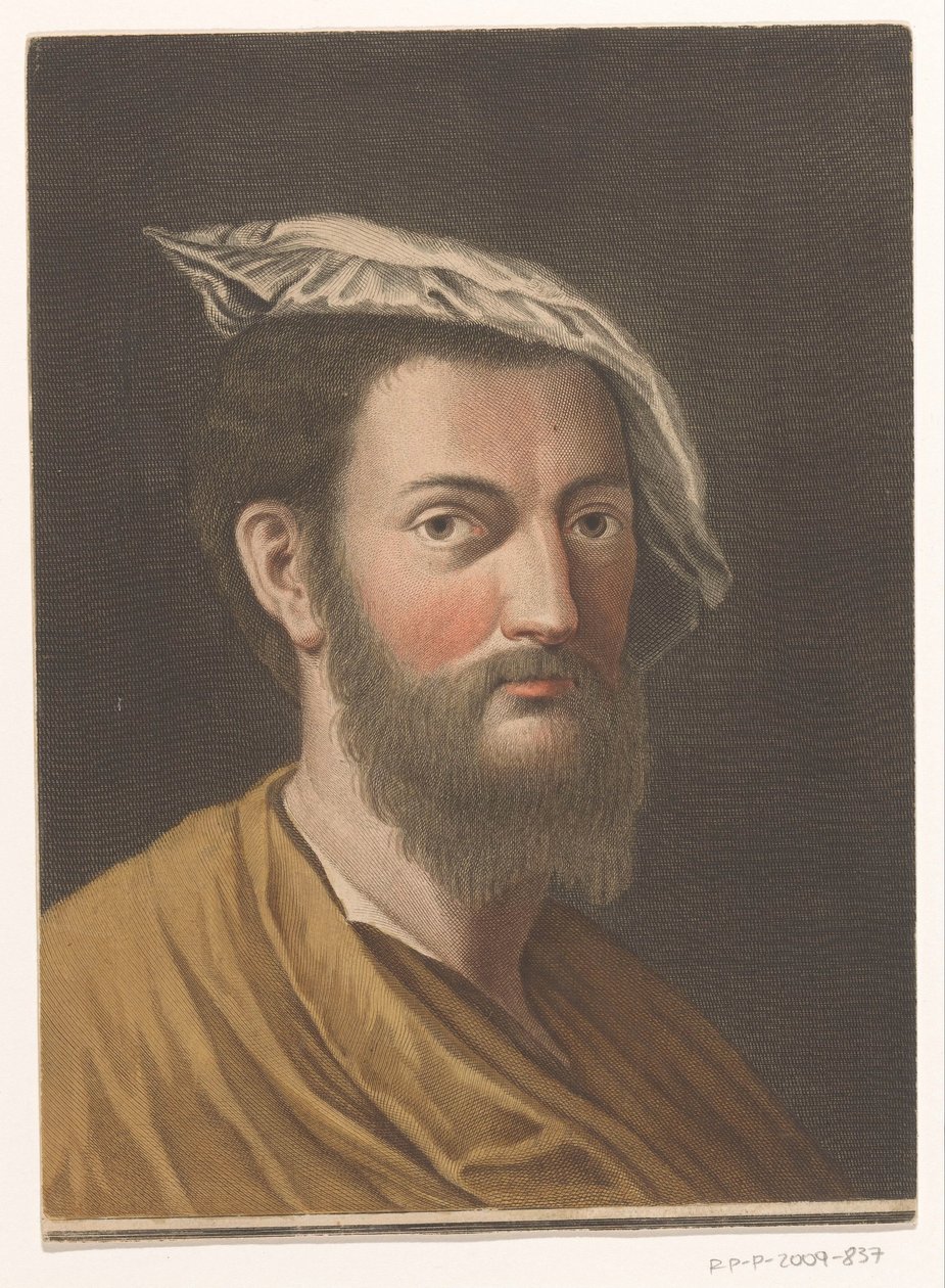 Porträtt av konstnären Francesco Primaticcio Porträtt av konstnärer (serietitel) av Antonio Pazzi